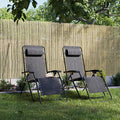 Bergama Grey Metal Gravity chair, Pack of 2