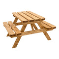GoodHome Cabbio Wooden 4 seater Rectangular Kids picnic table