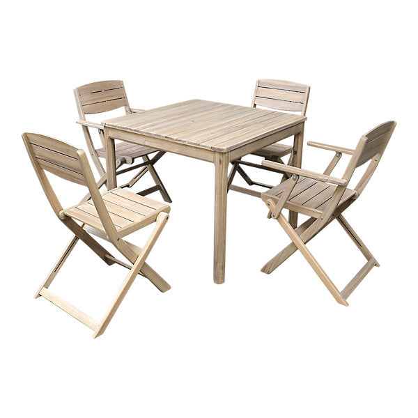 GoodHome Riveo Wooden 4 seater Square Table